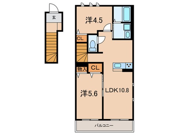 フェリス西岡本の物件間取画像